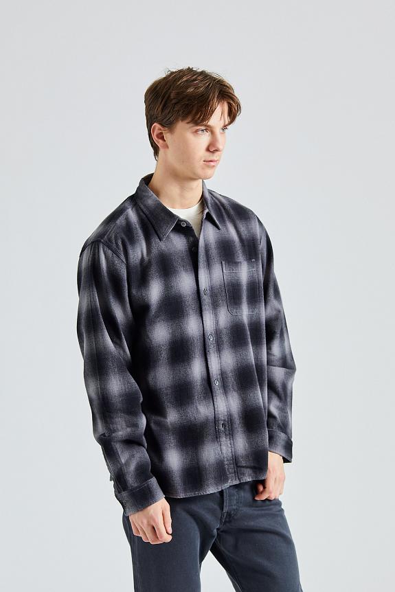 Pete Plaid Shirt Charcoal | Retro